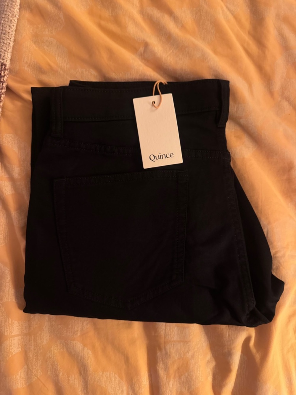 Quince Black Comfort Stretch Traveler 5-Pocket Pants